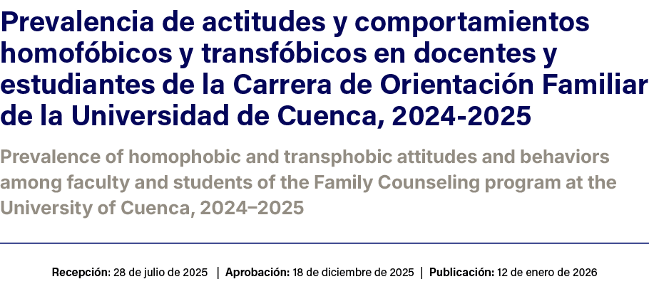 Prevalencia de actitudes y comportamientos homof bicos y transf bicos en docentes y estudiantes de la Carrera de Orie...