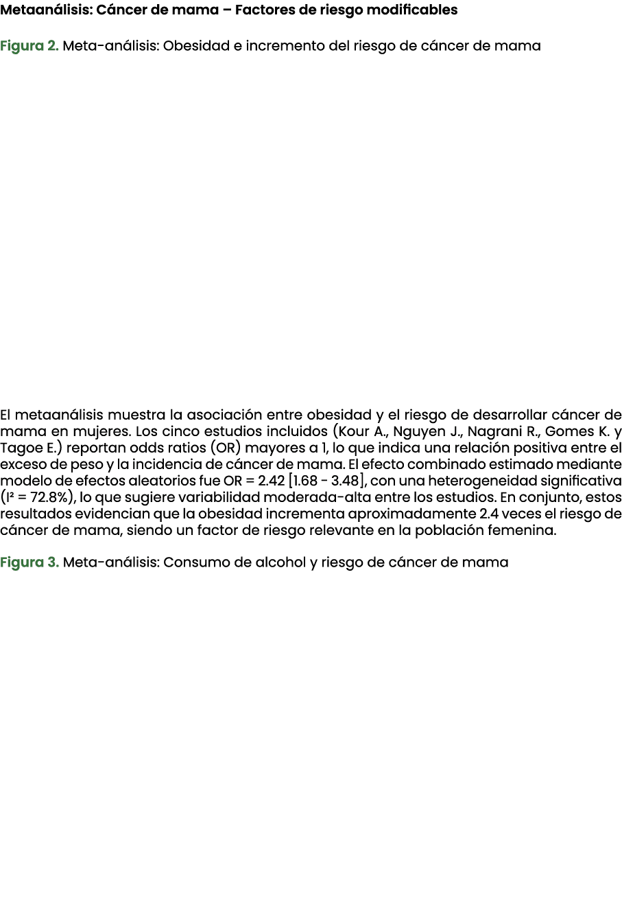 Metaan lisis: C ncer de mama – Factores de riesgo modificables Figura 2. Meta an lisis: Obesidad e incremento del rie...