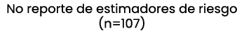 No reporte de estimadores de riesgo (n=107) 