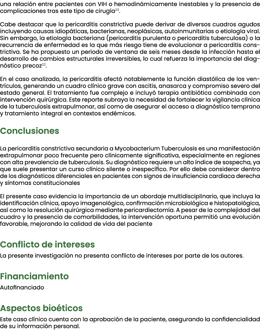 una relaci n entre pacientes con VIH o hemodin micamente inestables y la presencia de complicaciones tras este tipo d...