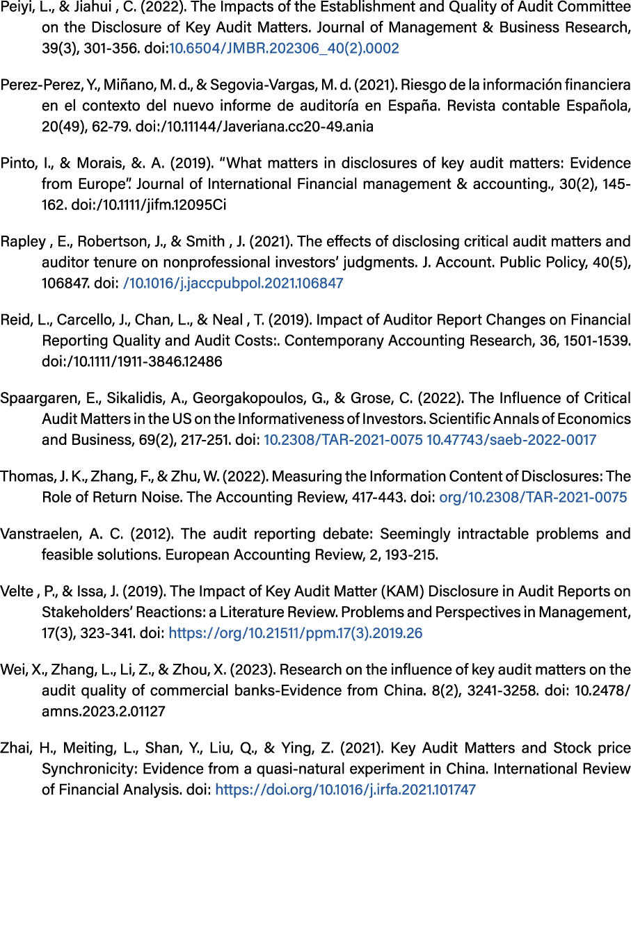 Peiyi, L., & Jiahui , C. (2022). The Impacts of the Establishment and Quality of Audit Committee on the Disclosure of...