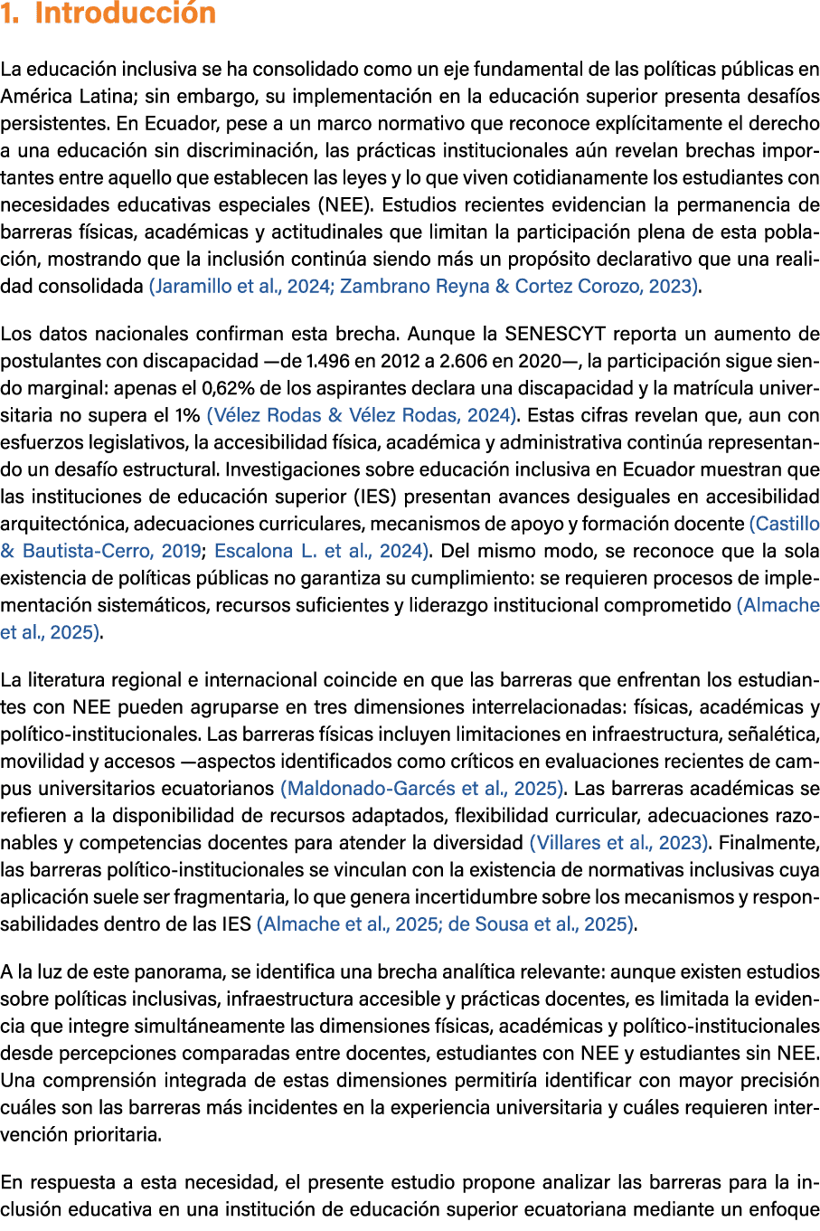 1. Introducci n La educaci n inclusiva se ha consolidado como un eje fundamental de las pol ticas p blicas en Am rica...