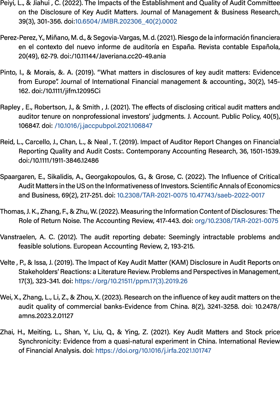 Peiyi, L., & Jiahui , C. (2022). The Impacts of the Establishment and Quality of Audit Committee on the Disclosure of...