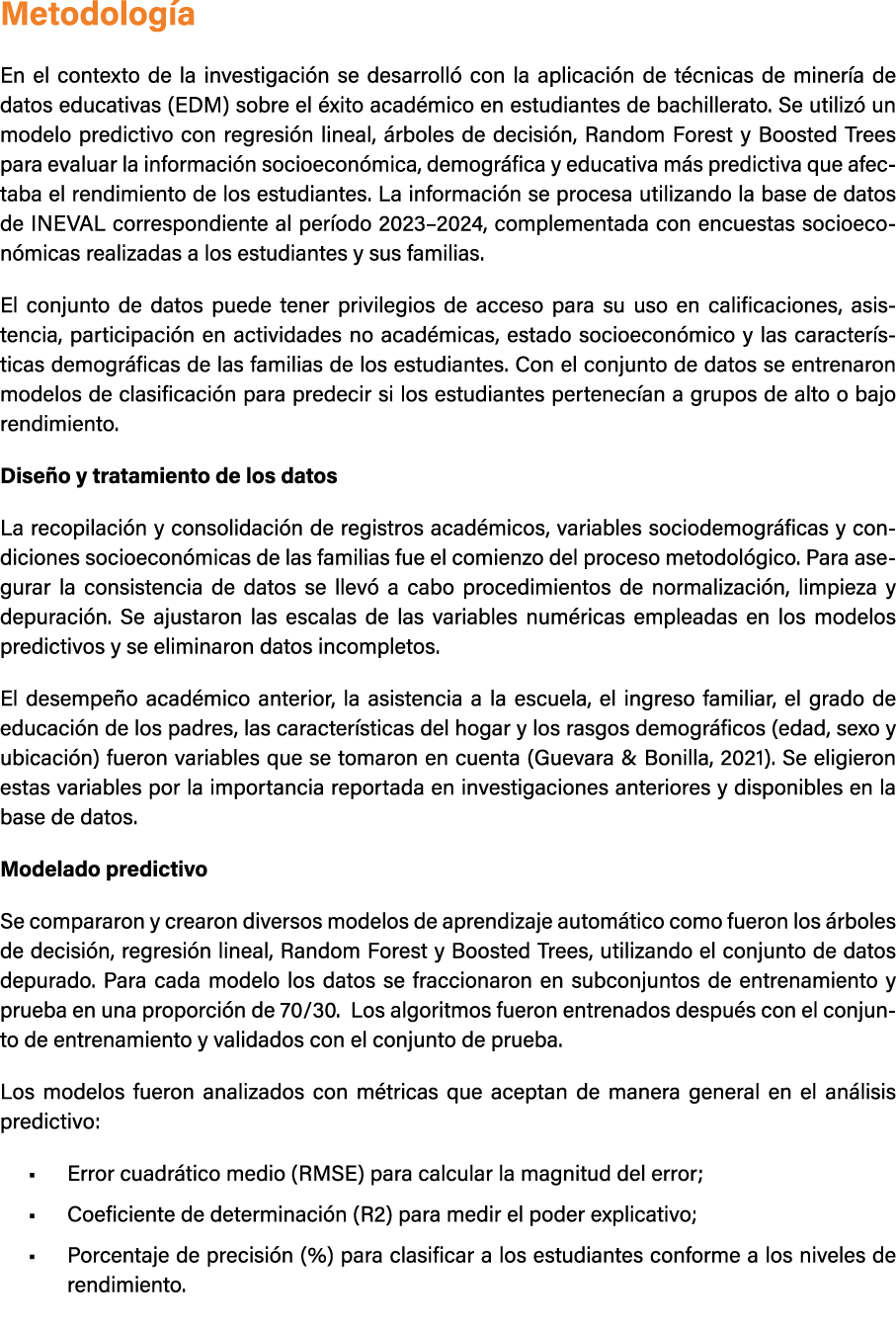 Metodolog a En el contexto de la investigaci n se desarroll con la aplicaci n de t cnicas de miner a de datos educat...