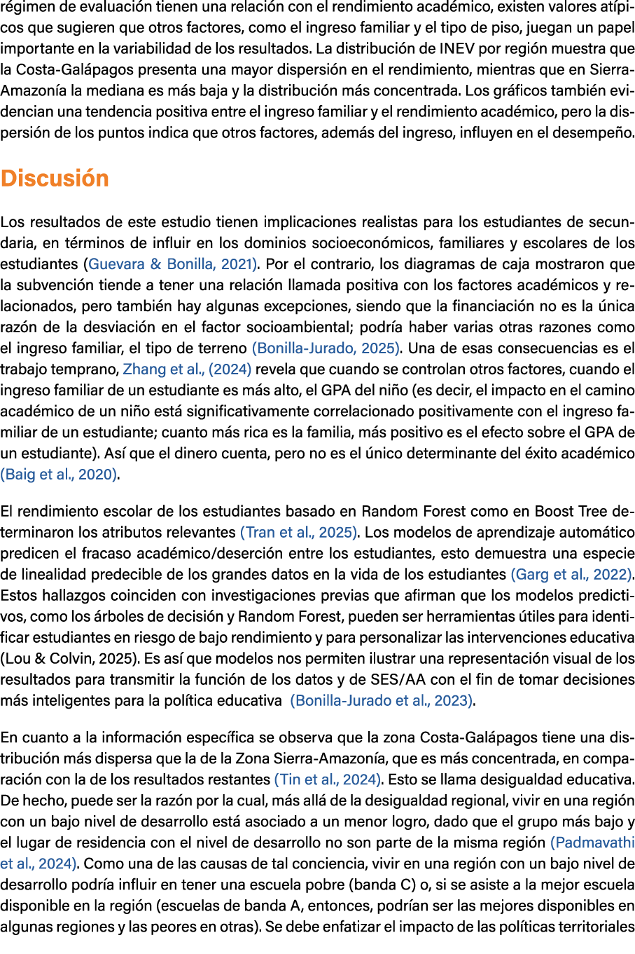 r gimen de evaluaci n tienen una relaci n con el rendimiento acad mico, existen valores at picos que sugieren que otr...