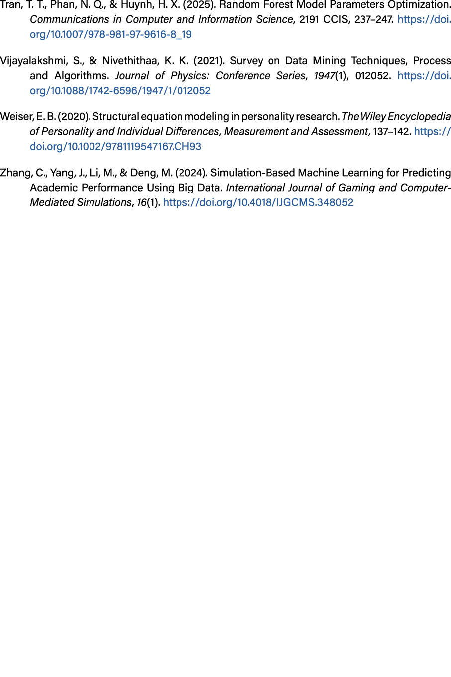 Tran, T. T., Phan, N. Q., & Huynh, H. X. (2025). Random Forest Model Parameters Optimization. Communications in Compu...