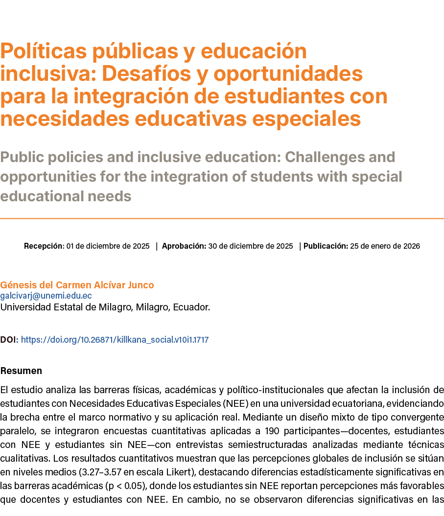  ﻿Pol ticas p blicas y educaci n inclusiva: Desaf os y oportunidades para la integraci n de estudiantes con necesidad...