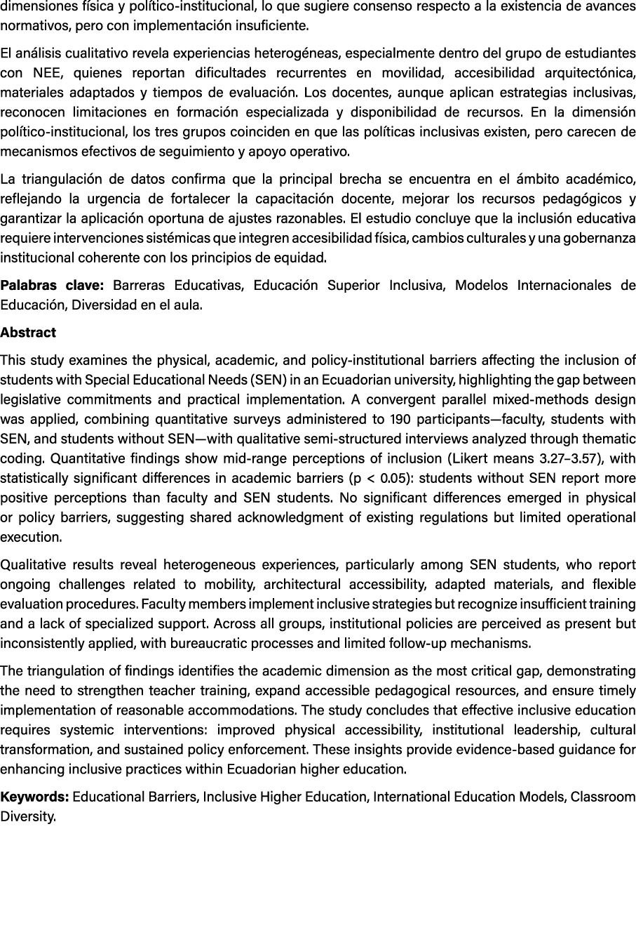 dimensiones f sica y pol tico institucional, lo que sugiere consenso respecto a la existencia de avances normativos, ...