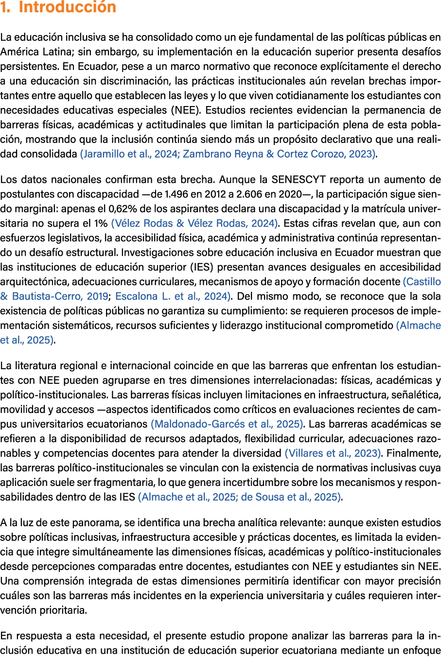 1. Introducci n La educaci n inclusiva se ha consolidado como un eje fundamental de las pol ticas p blicas en Am rica...