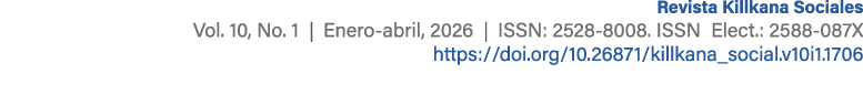 Revista Killkana Sociales Vol. 10, No. 1 | Enero abril, 2026 | ISSN: 2528 8008. ISSN Elect.: 2588 087X https://doi.or...