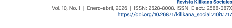 Revista Killkana Sociales Vol. 10, No. 1 | Enero abril, 2026 | ISSN: 2528 8008. ISSN Elect.: 2588 087X https://doi.or...