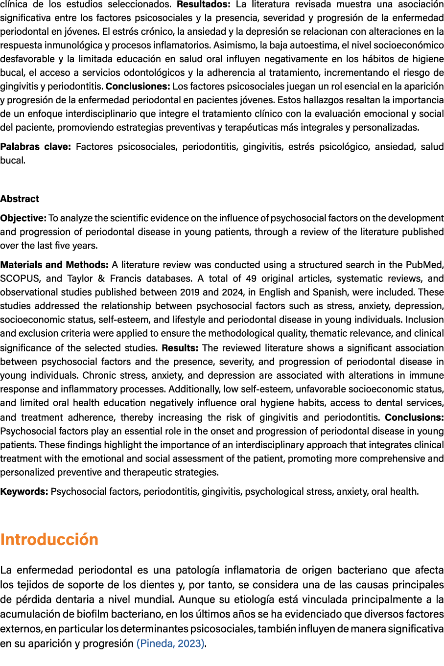 cl nica de los estudios seleccionados. Resultados: La literatura revisada muestra una asociaci n significativa entre ...