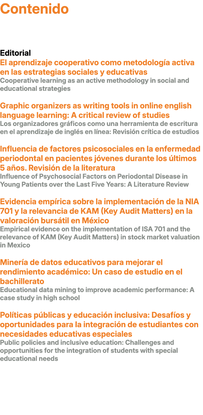 Contenido Editorial El aprendizaje cooperativo como metodolog a activa en las estrategias sociales y educativas Coope...