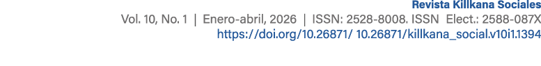 Revista Killkana Sociales Vol. 10, No. 1 | Enero abril, 2026 | ISSN: 2528 8008. ISSN Elect.: 2588 087X https://doi.or...