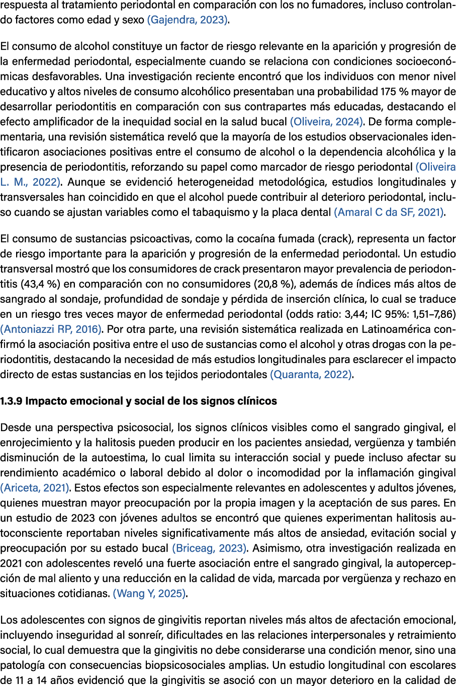 respuesta al tratamiento periodontal en comparaci n con los no fumadores, incluso controlando factores como edad y se...