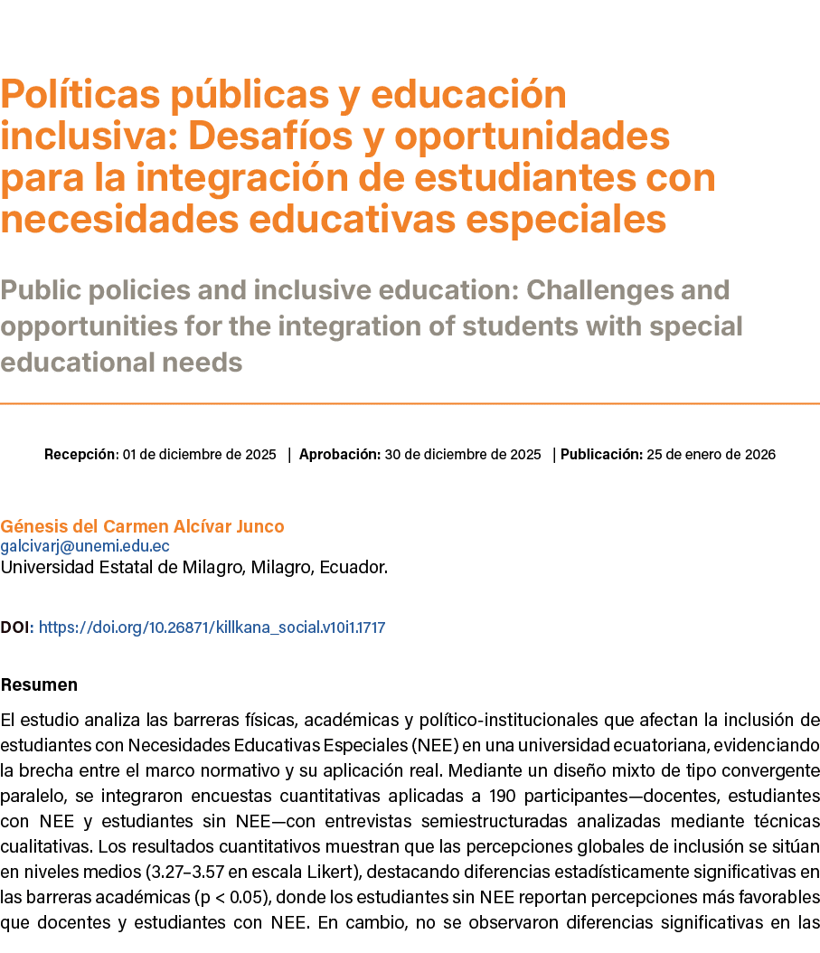 ﻿Pol ticas p blicas y educaci n inclusiva: Desaf os y oportunidades para la integraci n de estudiantes con necesidad...