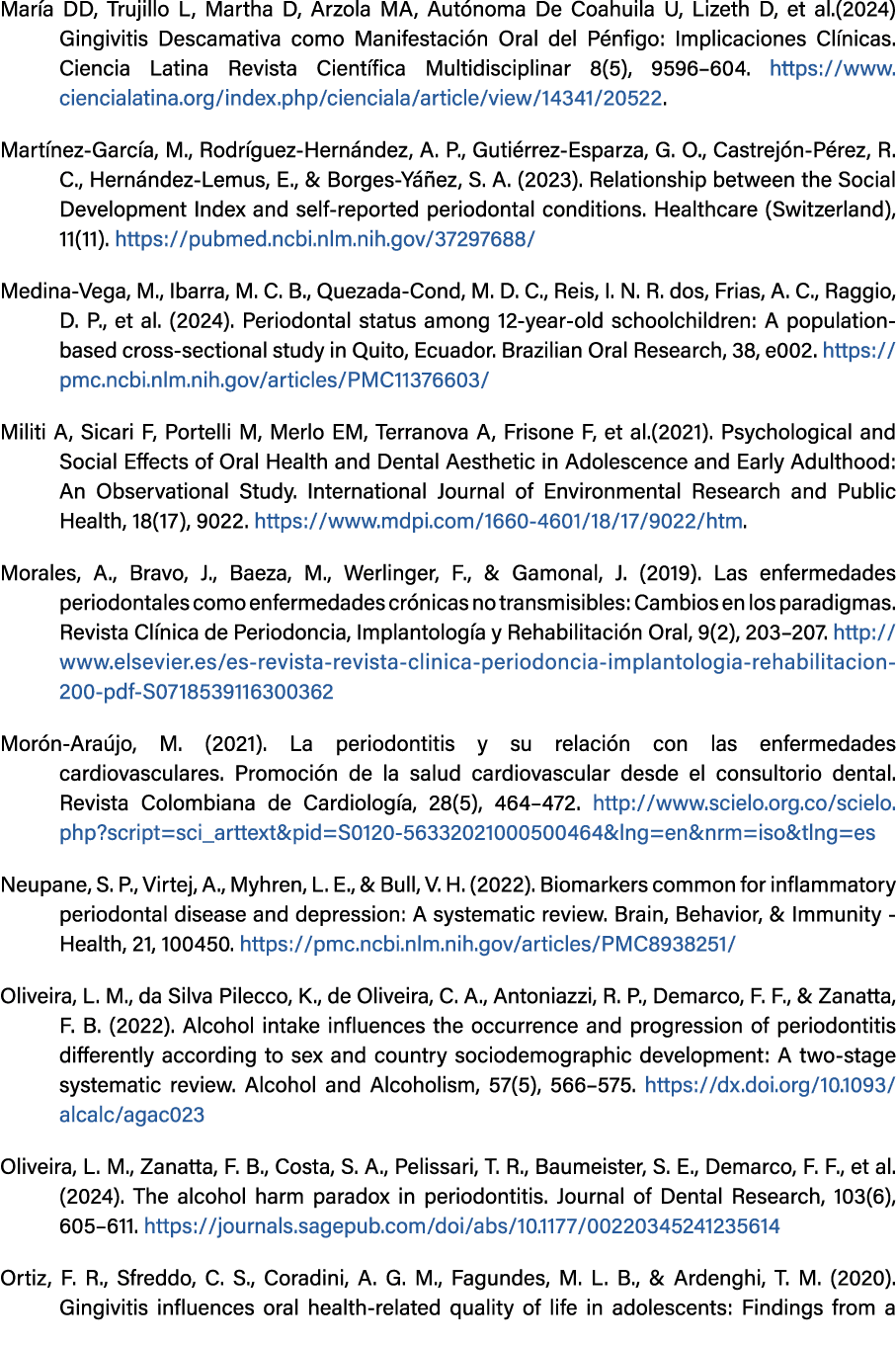 Mar a DD, Trujillo L, Martha D, Arzola MA, Aut noma De Coahuila U, Lizeth D, et al.(2024) Gingivitis Descamativa como...