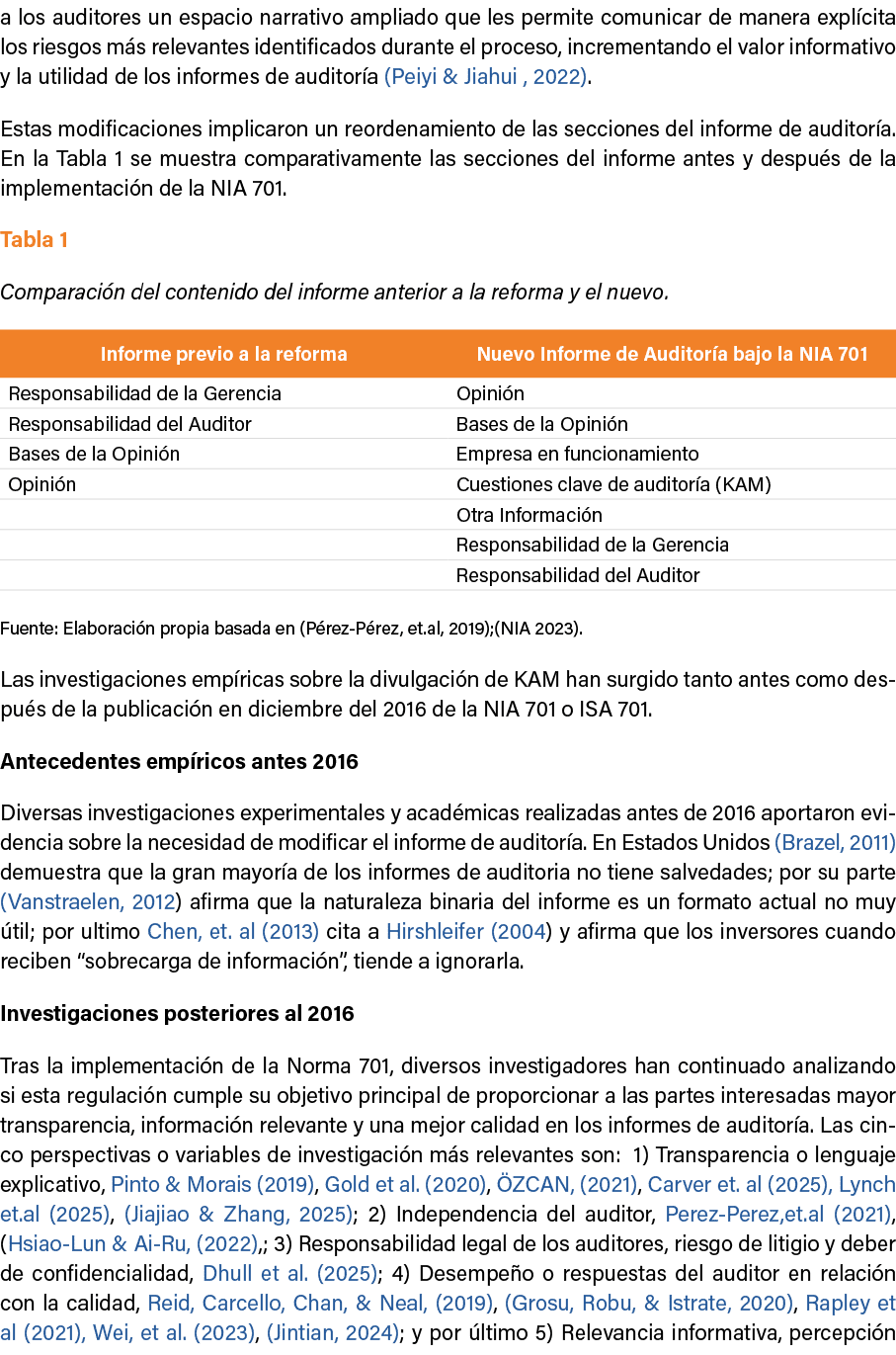 a los auditores un espacio narrativo ampliado que les permite comunicar de manera expl cita los riesgos m s relevante...