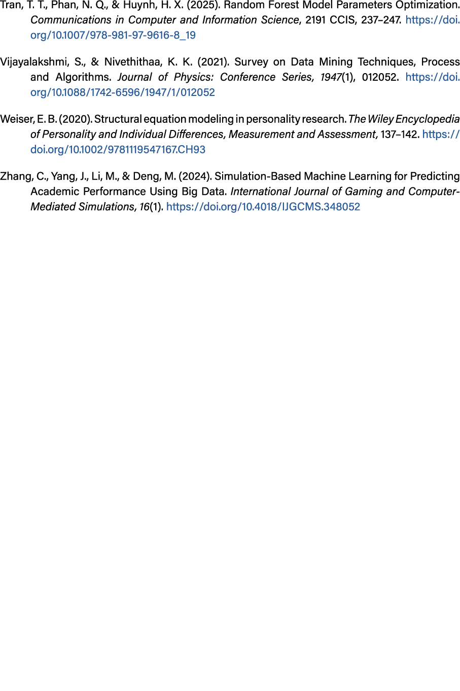 Tran, T. T., Phan, N. Q., & Huynh, H. X. (2025). Random Forest Model Parameters Optimization. Communications in Compu...