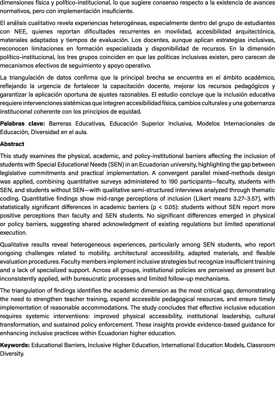 dimensiones f sica y pol tico institucional, lo que sugiere consenso respecto a la existencia de avances normativos, ...