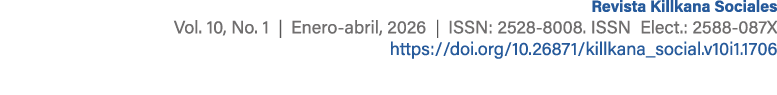 Revista Killkana Sociales Vol. 10, No. 1 | Enero abril, 2026 | ISSN: 2528 8008. ISSN Elect.: 2588 087X https://doi.or...