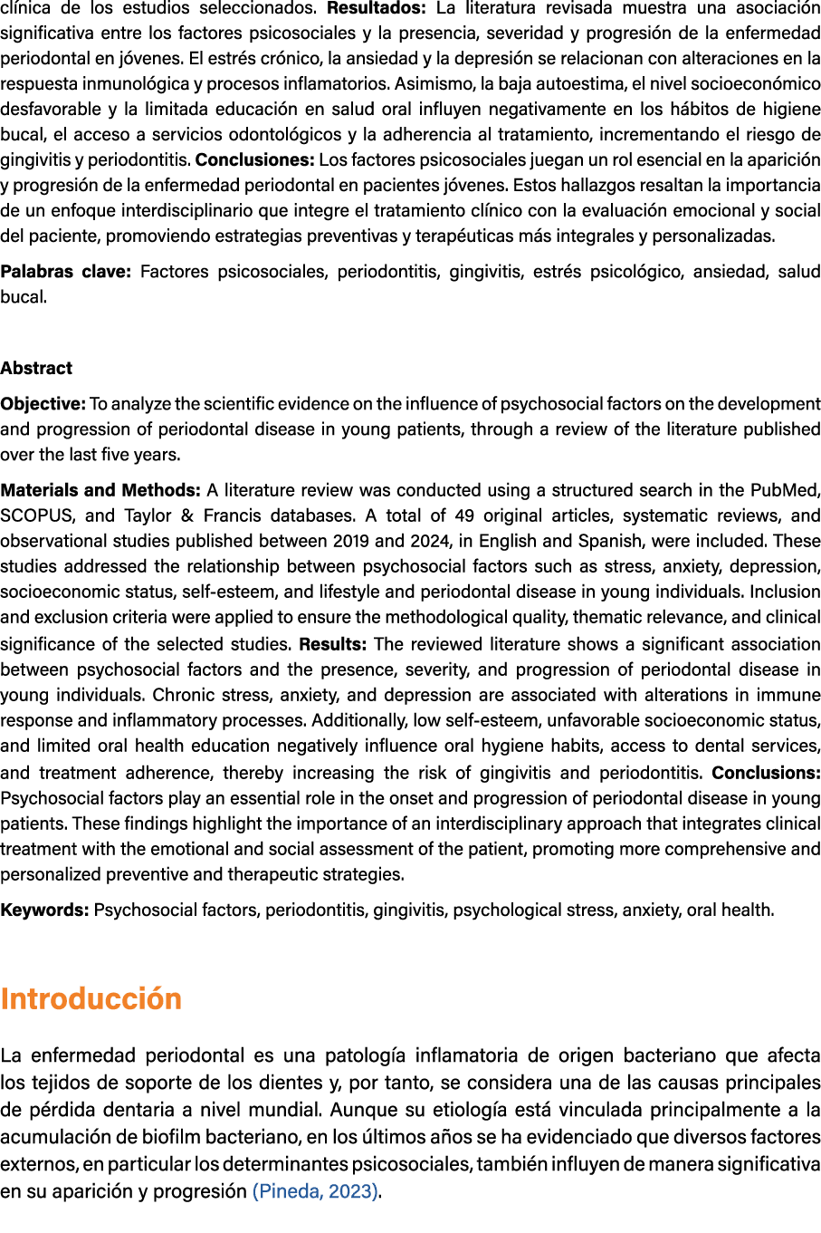 cl nica de los estudios seleccionados. Resultados: La literatura revisada muestra una asociaci n significativa entre ...