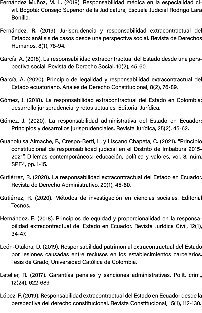 Fern ndez Mu oz, M. L. (2019). Responsabilidad m dica en la especialidad civil. Bogot : Consejo Superior de la Judica...