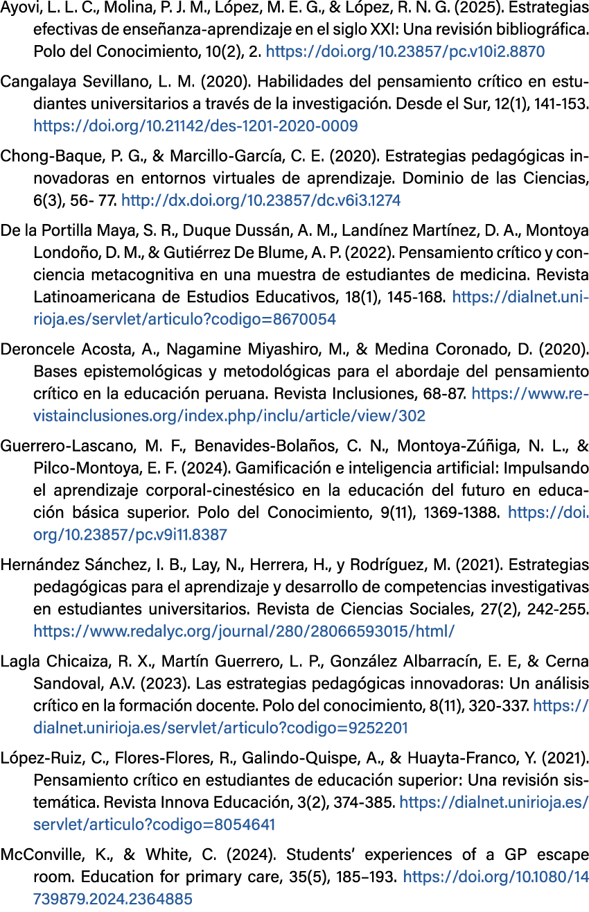 Ayovi, L. L. C., Molina, P. J. M., L pez, M. E. G., & L pez, R. N. G. (2025). Estrategias efectivas de ense anza apre...