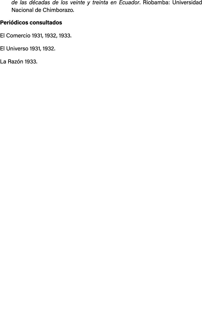 de las d cadas de los veinte y treinta en Ecuador. Riobamba: Universidad Nacional de Chimborazo. Peri dicos consultad...