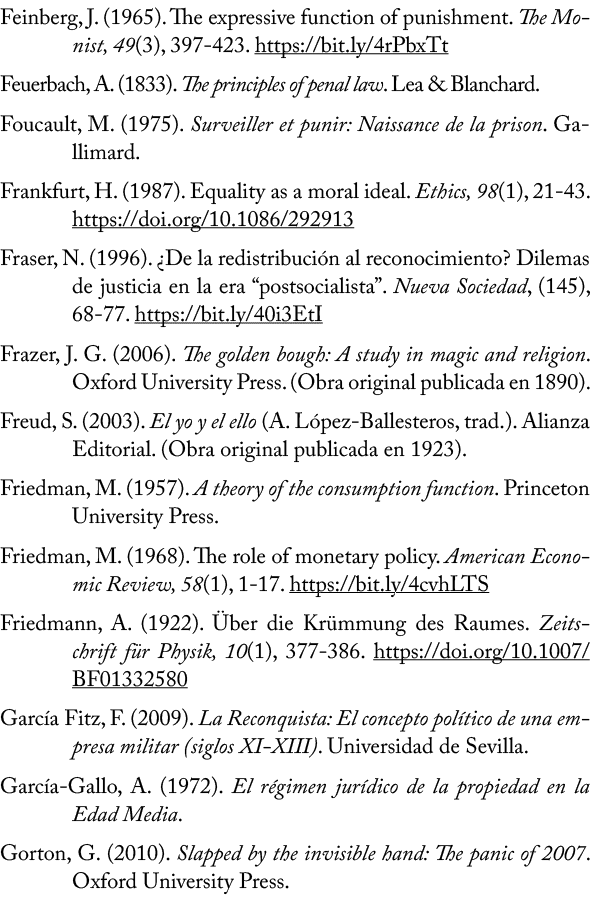 Feinberg, J. (1965). The expressive function of punishment. The Monist, 49(3), 397 423. https://bit.ly/4rPbxTt Feuerb...